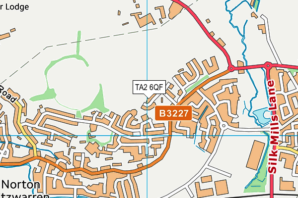 TA2 6QF map - OS VectorMap District (Ordnance Survey)