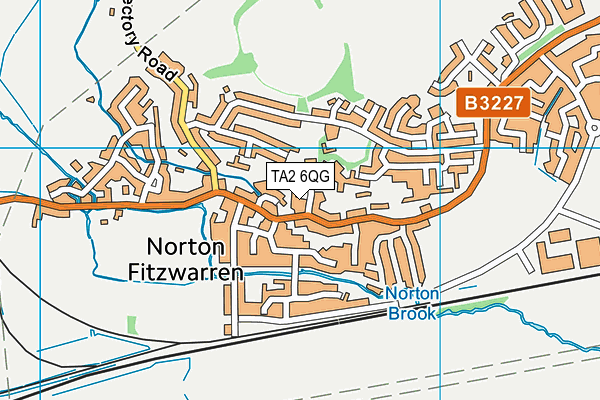 TA2 6QG map - OS VectorMap District (Ordnance Survey)