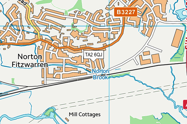 TA2 6QJ map - OS VectorMap District (Ordnance Survey)