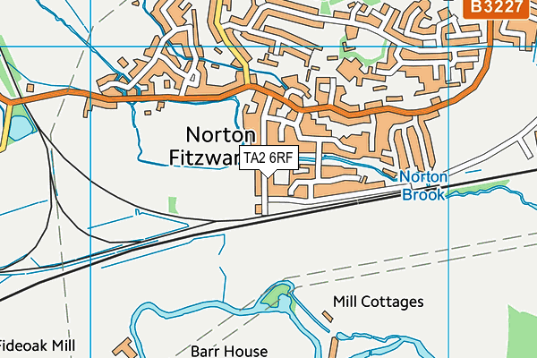 TA2 6RF map - OS VectorMap District (Ordnance Survey)