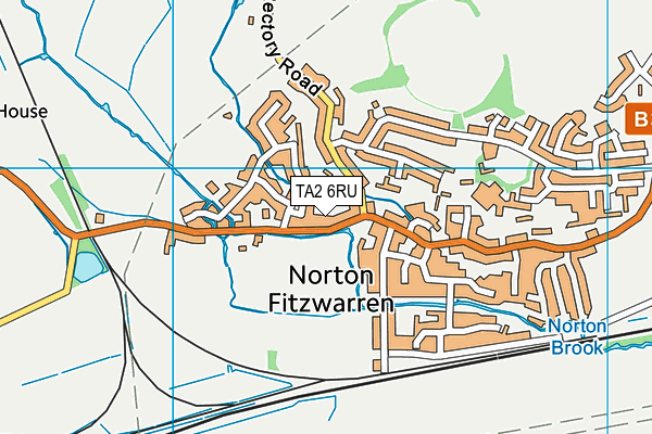 TA2 6RU map - OS VectorMap District (Ordnance Survey)