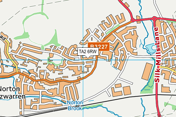 TA2 6RW map - OS VectorMap District (Ordnance Survey)