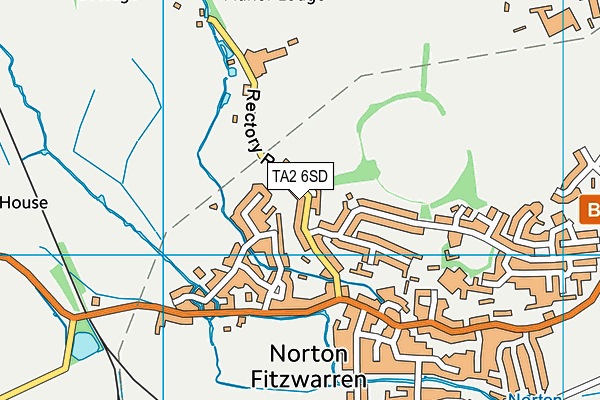 TA2 6SD map - OS VectorMap District (Ordnance Survey)