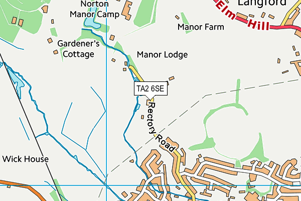 TA2 6SE map - OS VectorMap District (Ordnance Survey)