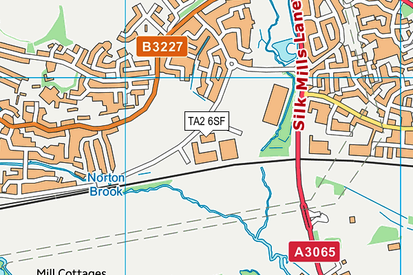 TA2 6SF map - OS VectorMap District (Ordnance Survey)