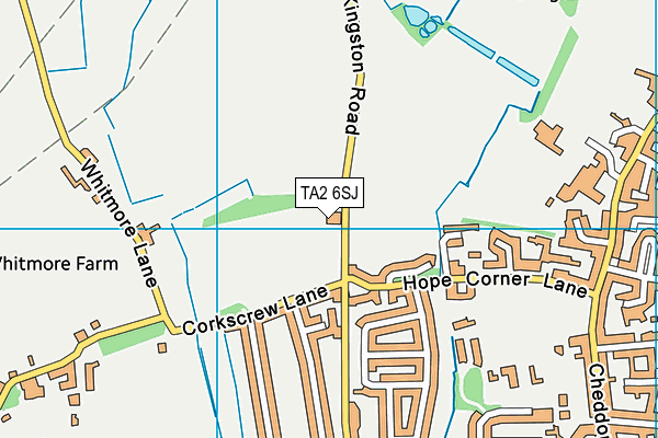 TA2 6SJ map - OS VectorMap District (Ordnance Survey)