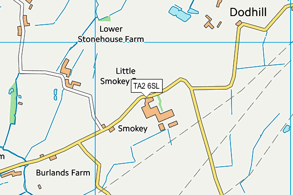 TA2 6SL map - OS VectorMap District (Ordnance Survey)