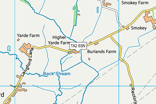 TA2 6SN map - OS VectorMap District (Ordnance Survey)