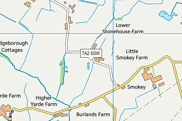 TA2 6SW map - OS VectorMap District (Ordnance Survey)