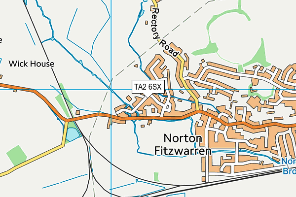Norton Fitzwarren Playing Field map (TA2 6SX) - OS VectorMap District (Ordnance Survey)