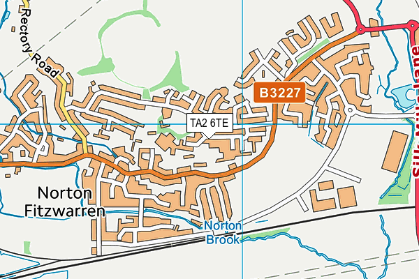 TA2 6TE map - OS VectorMap District (Ordnance Survey)