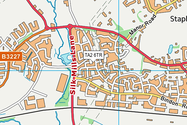 TA2 6TR map - OS VectorMap District (Ordnance Survey)