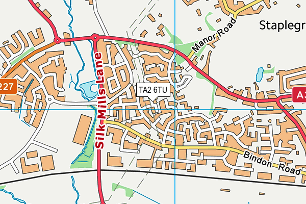 TA2 6TU map - OS VectorMap District (Ordnance Survey)