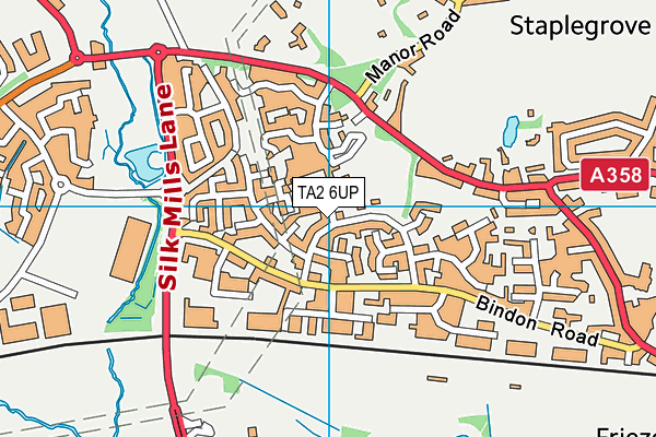 TA2 6UP map - OS VectorMap District (Ordnance Survey)