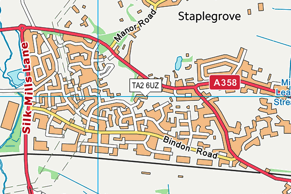 TA2 6UZ map - OS VectorMap District (Ordnance Survey)