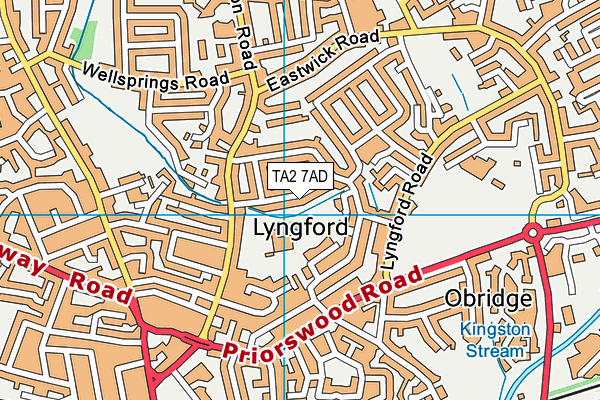 Priorswood Primary School map (TA2 7AD) - OS VectorMap District (Ordnance Survey)