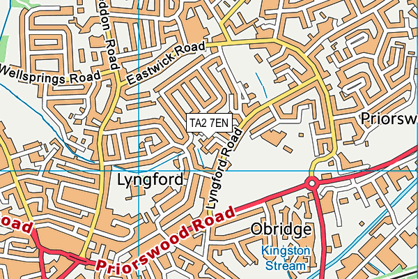 TA2 7EN map - OS VectorMap District (Ordnance Survey)