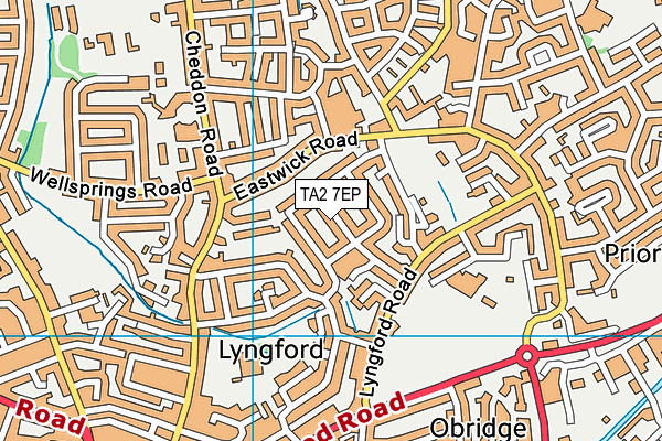 TA2 7EP map - OS VectorMap District (Ordnance Survey)