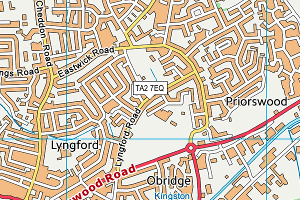 TA2 7EQ map - OS VectorMap District (Ordnance Survey)