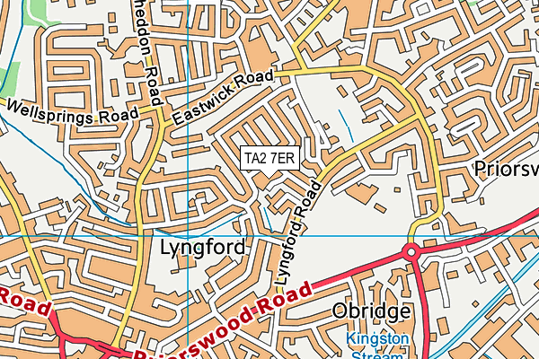 TA2 7ER map - OS VectorMap District (Ordnance Survey)