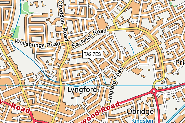 TA2 7ES map - OS VectorMap District (Ordnance Survey)