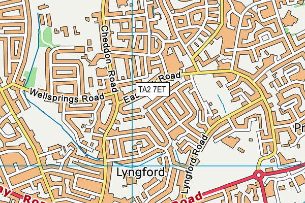 TA2 7ET map - OS VectorMap District (Ordnance Survey)