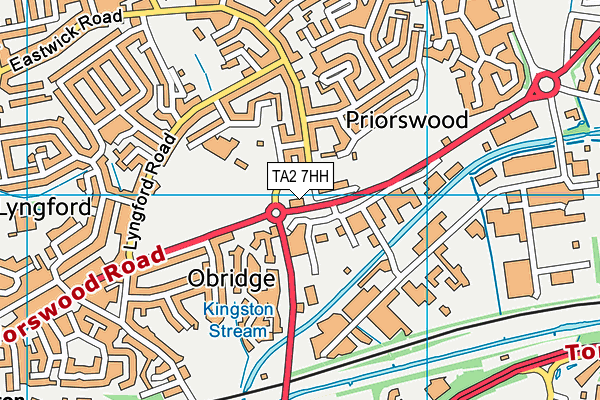 TA2 7HH map - OS VectorMap District (Ordnance Survey)