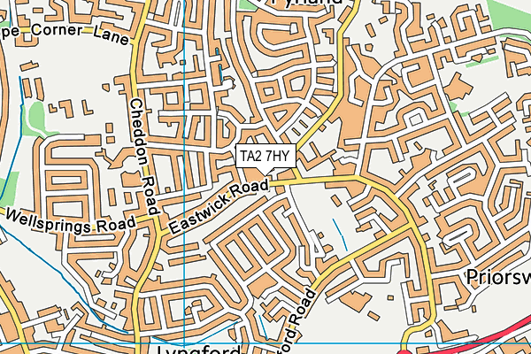TA2 7HY map - OS VectorMap District (Ordnance Survey)