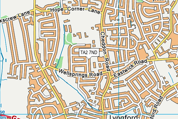 TA2 7ND map - OS VectorMap District (Ordnance Survey)