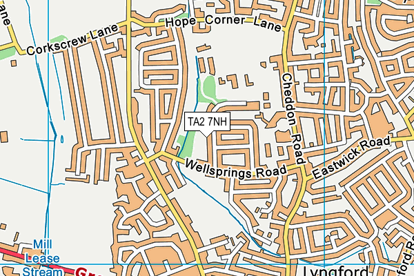 TA2 7NH map - OS VectorMap District (Ordnance Survey)