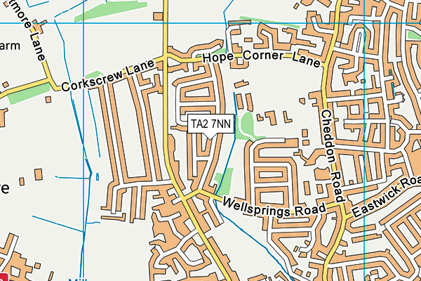 TA2 7NN map - OS VectorMap District (Ordnance Survey)