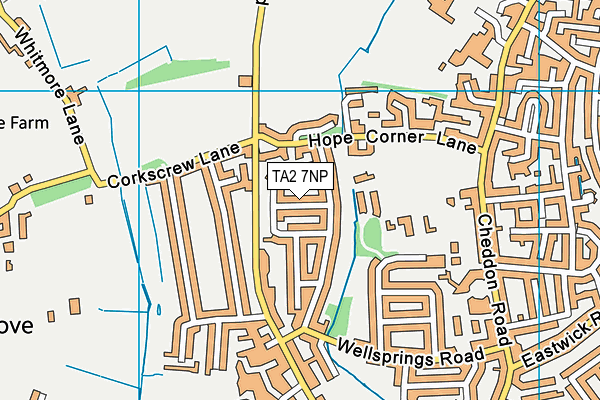 TA2 7NP map - OS VectorMap District (Ordnance Survey)