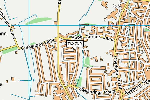 TA2 7NR map - OS VectorMap District (Ordnance Survey)