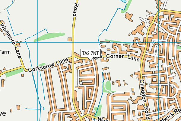 TA2 7NT map - OS VectorMap District (Ordnance Survey)