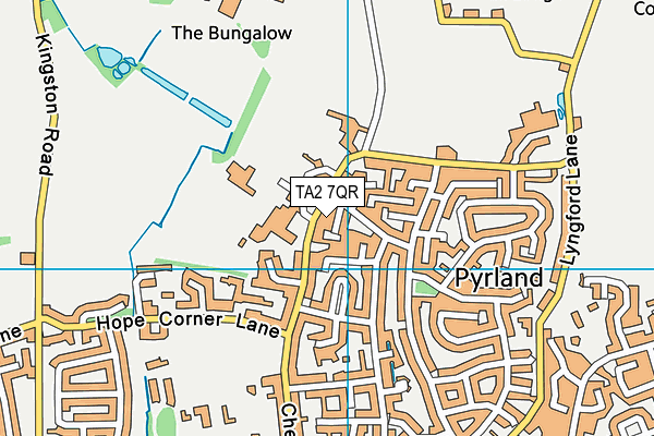 TA2 7QR map - OS VectorMap District (Ordnance Survey)