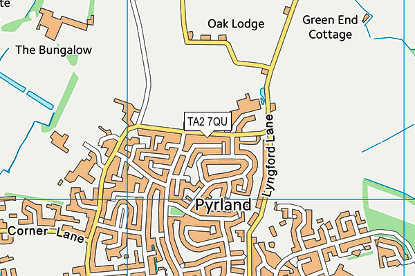 TA2 7QU map - OS VectorMap District (Ordnance Survey)