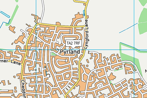 TA2 7RF map - OS VectorMap District (Ordnance Survey)