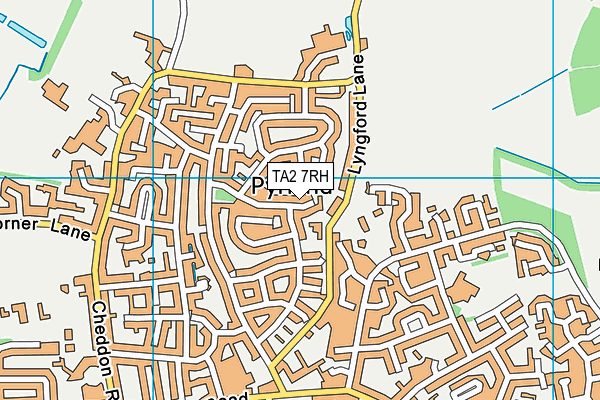 TA2 7RH map - OS VectorMap District (Ordnance Survey)