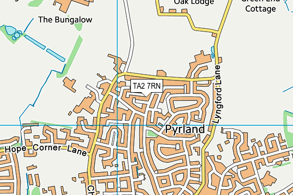 TA2 7RN map - OS VectorMap District (Ordnance Survey)