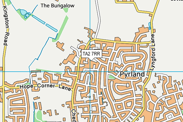 TA2 7RR map - OS VectorMap District (Ordnance Survey)