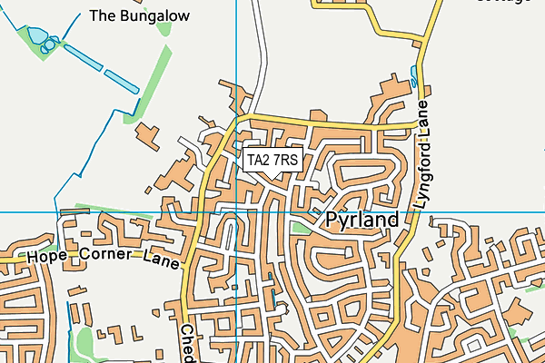 TA2 7RS map - OS VectorMap District (Ordnance Survey)