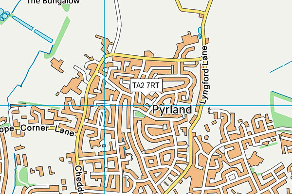 TA2 7RT map - OS VectorMap District (Ordnance Survey)