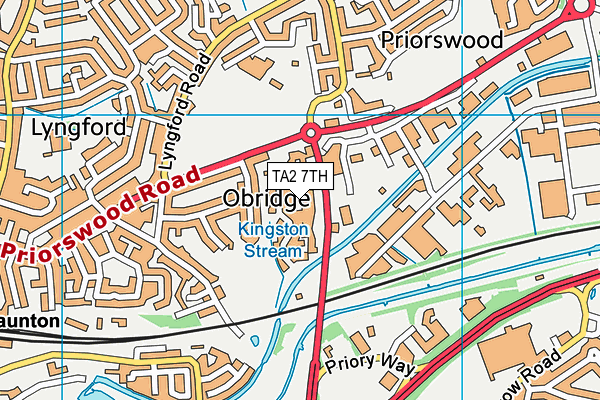 TA2 7TH map - OS VectorMap District (Ordnance Survey)