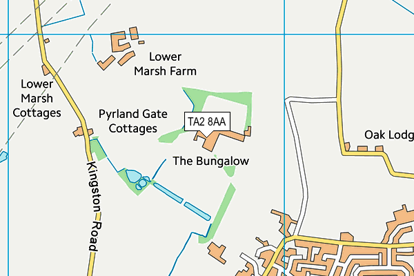 King's College Prep map (TA2 8AA) - OS VectorMap District (Ordnance Survey)