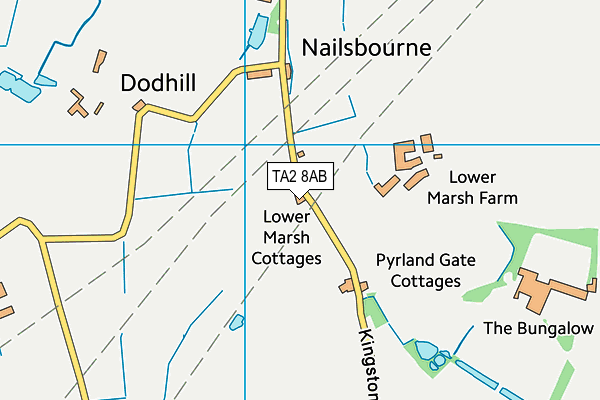 TA2 8AB map - OS VectorMap District (Ordnance Survey)