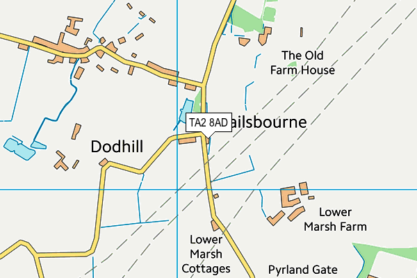 TA2 8AD map - OS VectorMap District (Ordnance Survey)