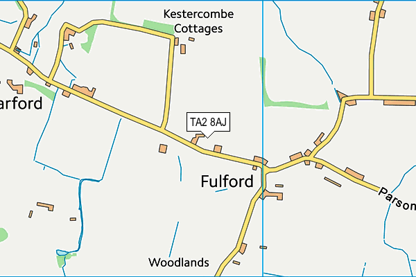 TA2 8AJ map - OS VectorMap District (Ordnance Survey)