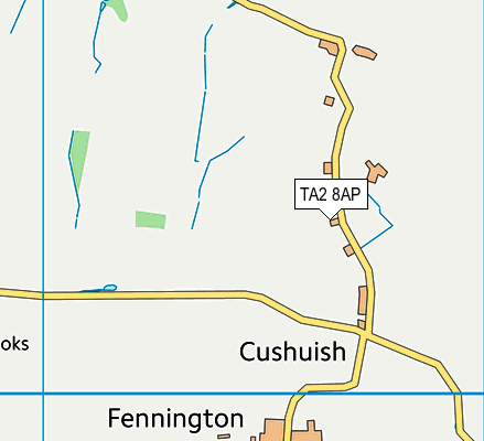 TA2 8AP map - OS VectorMap District (Ordnance Survey)