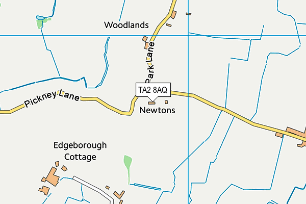 TA2 8AQ map - OS VectorMap District (Ordnance Survey)