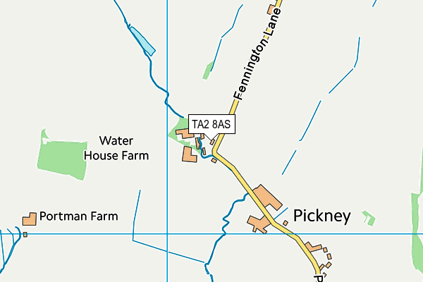 TA2 8AS map - OS VectorMap District (Ordnance Survey)